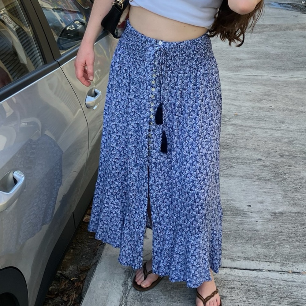 Blue Floral Women's Skirt